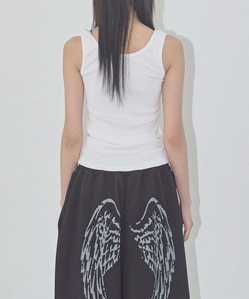 タンクトップ ノースリーブ 「FANCY CLUB」FRONT CROSS SLEEVELESS レディース FANCY CLUB】FRONT CROSS SLEEVELESS（タンクトップ）｜FANCY