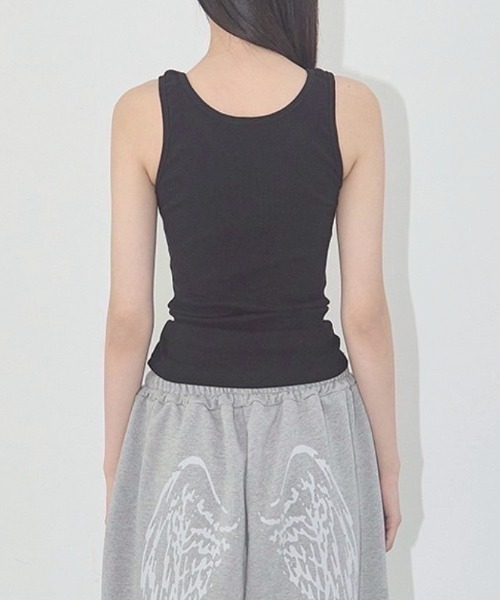 タンクトップ ノースリーブ 「FANCY CLUB」FRONT CROSS SLEEVELESS レディース FANCY CLUB】FRONT CROSS SLEEVELESS（タンクトップ）｜FANCY