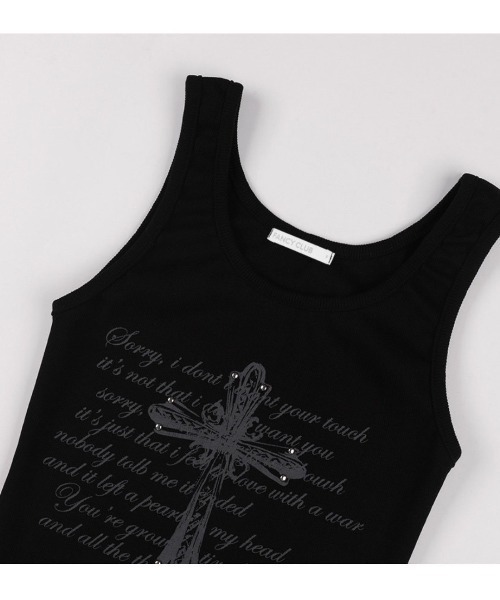 FANCY CLUB】FRONT CROSS SLEEVELESS（タンクトップ）｜FANCY