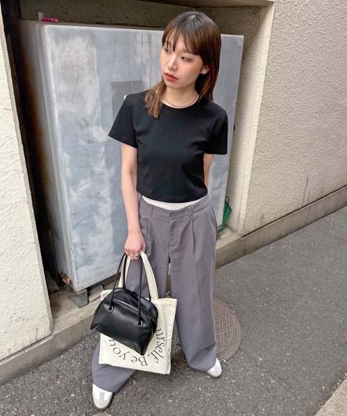 セール】ワンポイント刺繍クロップドTシャツ（Tシャツ