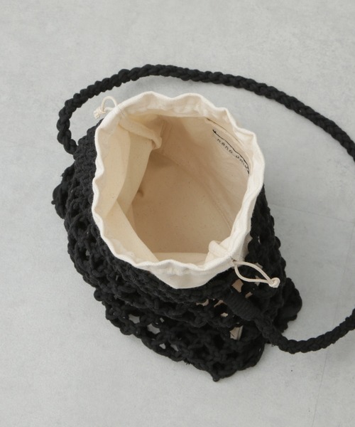 NANO universe（ナノユニバース）の「マクラメ編みショルダーバッグ（ショルダーバッグ・レディース・ブラック/アイボリー/ブラウン系その他4/レッド・FREE）」の14枚目の写真