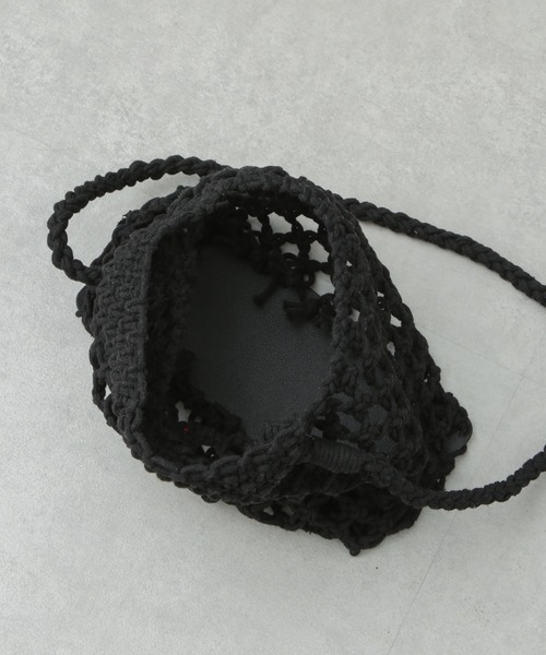 NANO universe（ナノユニバース）の「マクラメ編みショルダーバッグ（ショルダーバッグ・レディース・ブラック/アイボリー/ブラウン系その他4/レッド・FREE）」の16枚目の写真