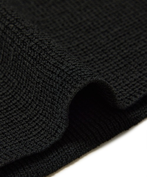 ADAM ET ROPE'（アダムエロペ）の「【WEB限定】・【サステナブル】ニットポロTEE（ポロシャツ・レディース・ダークブラウン/ブラック/レッド/オフホワイト・FREE）」の16枚目の写真