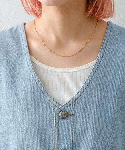 HELLO.SANFRANCISCO（ハローサンフランシスコ）の「【HELLO.SANFRANCISCO】衿取り外しデニムベスト（ベスト・レディース・サックスブルー・ONE SIZE）」の21枚目の写真