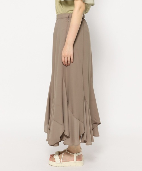 mysty woman（ミスティウーマン）の「エスカルゴマーメイドスカート4 498506（スカート・レディース・オフホワイト/ブラック/モカ・FREE）」の8枚目の写真