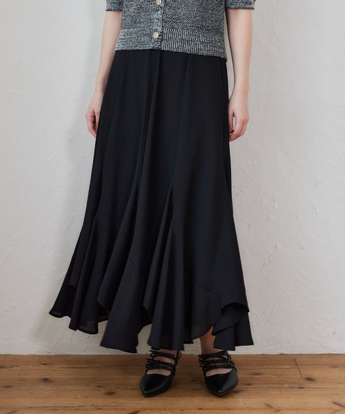 mysty woman（ミスティウーマン）の「エスカルゴマーメイドスカート4 498506（スカート・レディース・オフホワイト/ブラック/モカ・FREE）」の19枚目の写真