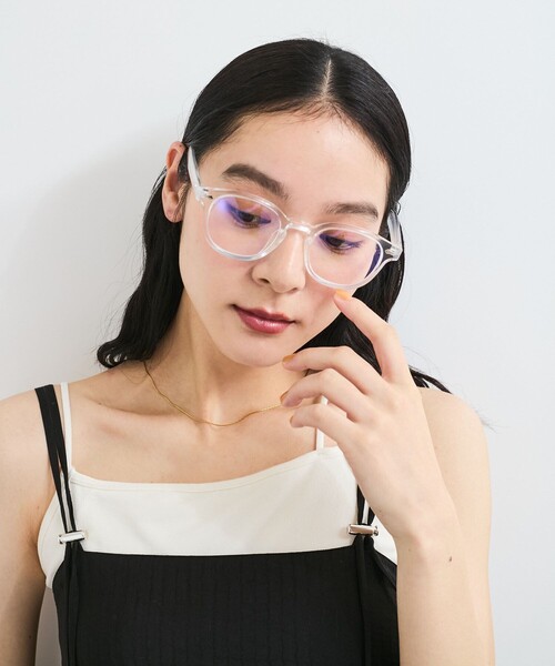 VIS（ビス）の「クリアフレームファッショングラス（サングラス・レディース・ブラウン系その他3/ブラック/その他/グレー・FREE）」の4枚目の写真