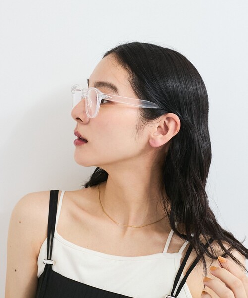 VIS（ビス）の「クリアフレームファッショングラス（サングラス・レディース・ブラウン系その他3/ブラック/その他/グレー・FREE）」の8枚目の写真