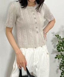 ショート丈ニットカーディガン