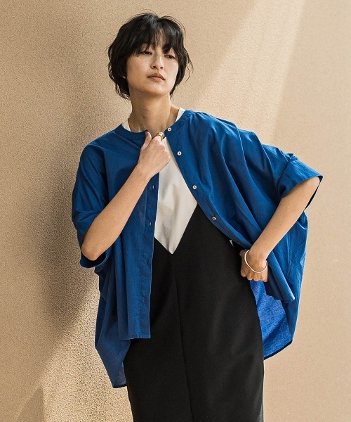 MAYSON GREY(メイソングレイ)の「キャンブリックバックギャザー刺繍ブラウス≪手洗い可能≫(シャツ/ブラウス・レディース・ブラック/オフホワイト/ネイビー/ベージュ・M)」の9枚目の写真