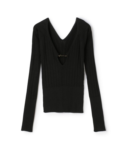 JACQUEMUS(ジャックムス)の「■■■JACQUEMUS LE HAUT PRALU リブニット(ニット/セーター・レディース・レッド/ブラック・36)」の2枚目の写真