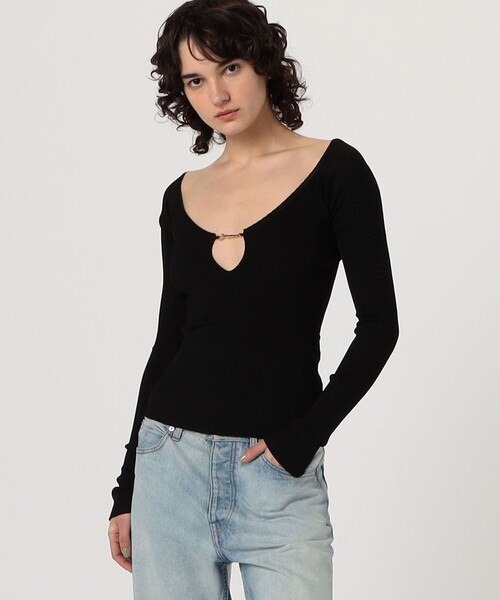 JACQUEMUS(ジャックムス)の「■■■JACQUEMUS LE HAUT PRALU リブニット(ニット/セーター・レディース・レッド/ブラック・36)」の4枚目の写真