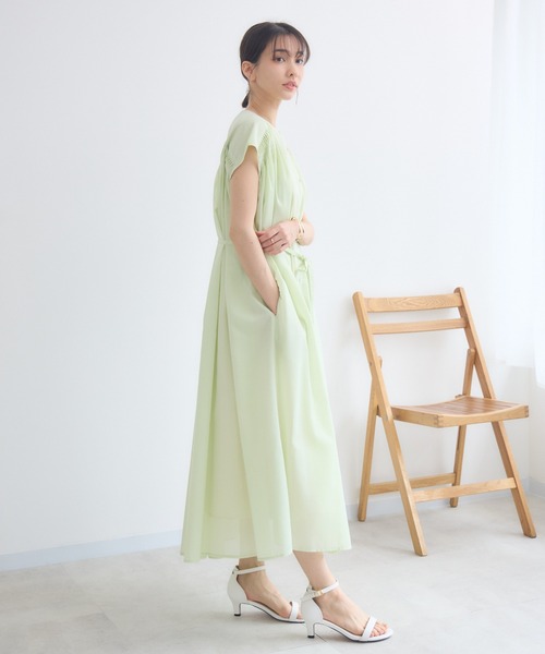 KATHARINE ROSS（キャサリンロス）の「【KATHARINE ROSS】ドミノプリーツシャツワンピース（シャツワンピース・レディース・ネイビー/ライトグリーン/ライトブルー・MEDIUM）」の13枚目の写真