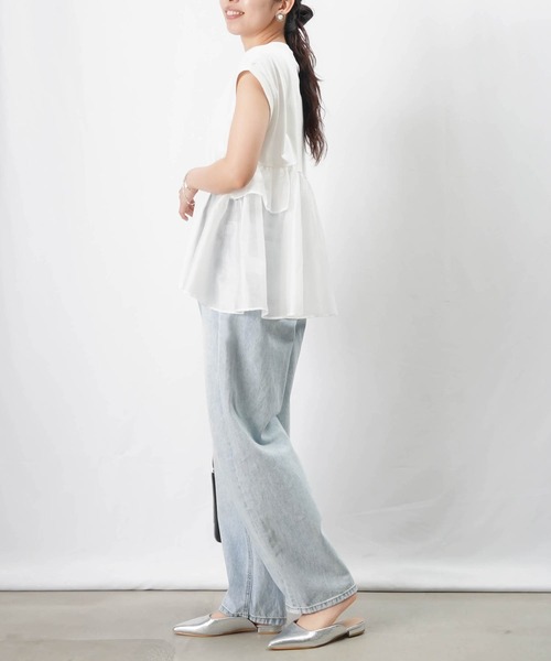 LUCA❇アイボリー系カットソー❇新品 LADY LUCK LUCA tシャツ LC/LLL カラーアクセントボーダー