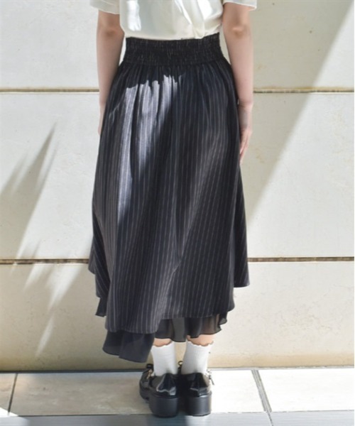 axes femme(アクシーズファム)の「アシメ×フレアミディスカート(スカート・レディース・ブルー/グレー/ブラック/パープル・FREE)」の19枚目の写真