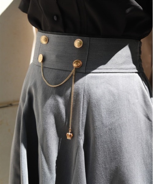 axes femme(アクシーズファム)の「アシメ×フレアミディスカート(スカート・レディース・ブルー/グレー/ブラック/パープル・FREE)」の21枚目の写真