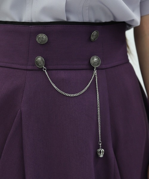 axes femme(アクシーズファム)の「アシメ×フレアミディスカート(スカート・レディース・ブルー/グレー/ブラック/パープル・FREE)」の7枚目の写真