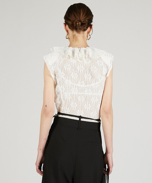 レースフリルボディースーツ / Lace Frill Bodysuit（その他トップス