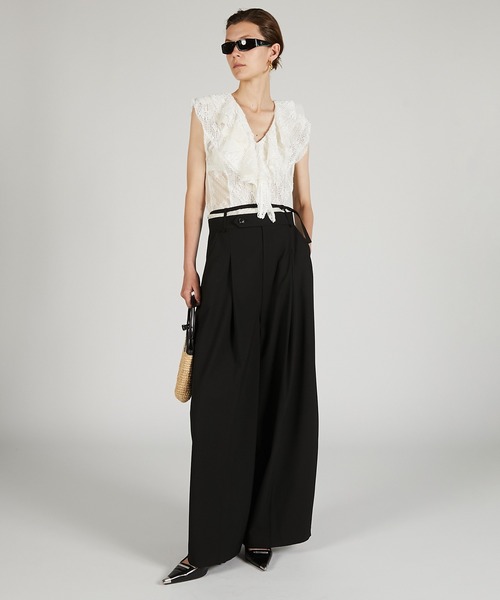 ❁後ろ下がりフレアティ いちごちゃん(ピンク)×レース 90size closetchild-