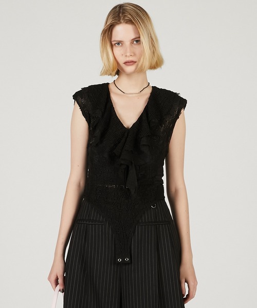 レースフリルボディースーツ / Lace Frill Bodysuit（その他トップス