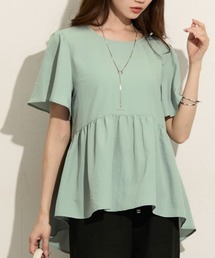 nissen | ふんわりペプラム半袖ブラウス(シャツ/ブラウス)
