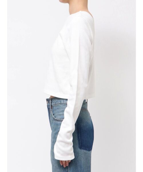 tシャツ クロップドハニカムロングスリーブTee レディース クロップドハニカムロングスリーブTee（Tシャツ/カットソー