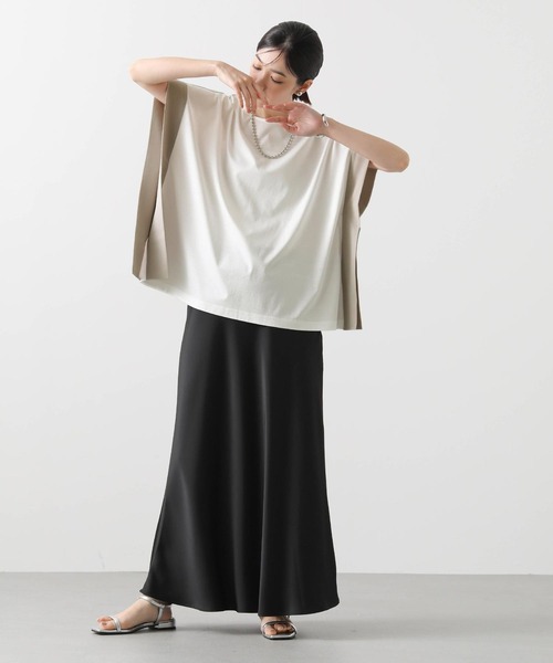 Gready Brilliant（グレディブリリアン）の「サテンバイアスフレアスカート（スカート・レディース・ブラック/グレイッシュベージュ/ライトベージュ・38）」の7枚目の写真