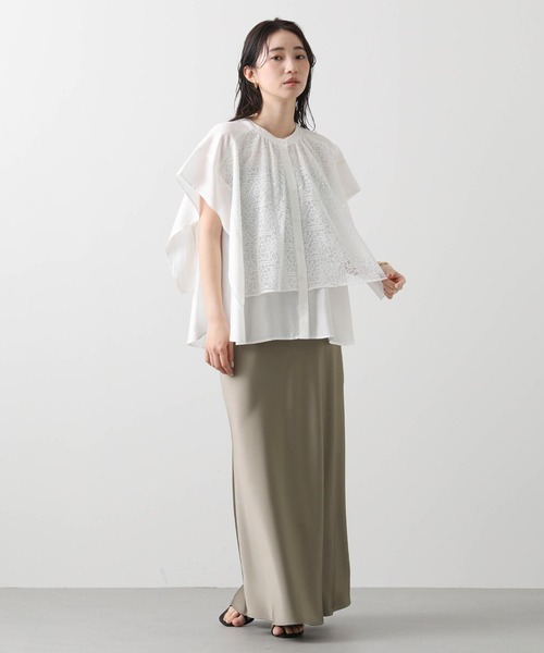 Gready Brilliant（グレディブリリアン）の「サテンバイアスフレアスカート（スカート・レディース・ブラック/グレイッシュベージュ/ライトベージュ・38）」の12枚目の写真