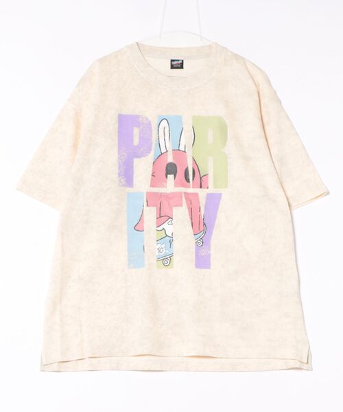 セール】352117：おばけうさぎ×PARITY ピグメントBIG-T（Tシャツ