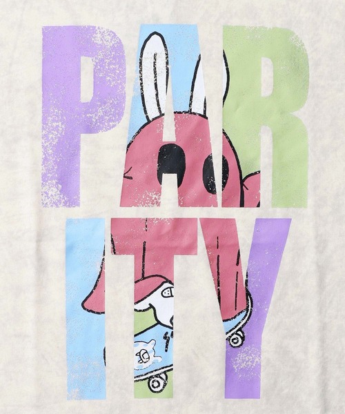 セール】352117：おばけうさぎ×PARITY ピグメントBIG-T（Tシャツ