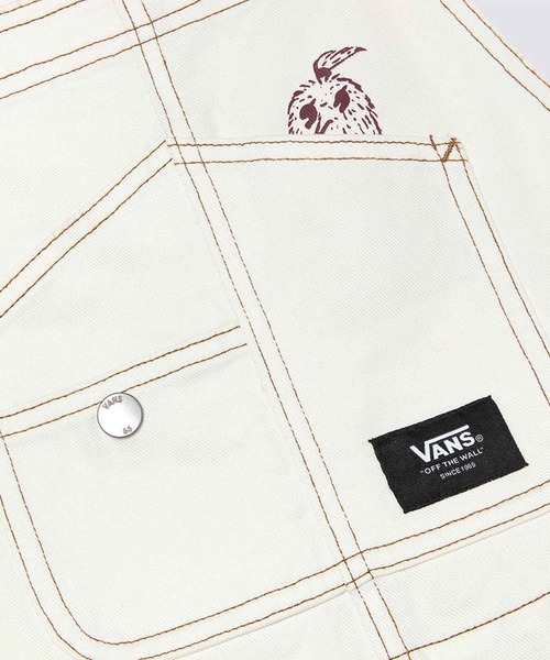 VANS(バンズ)の「ウィメンズ コントラストスティッチ ショートオール(サロペット/オーバーオール・レディース・ベージュ・SMALL/MEDIUM/X-SMALL/LARGE)」の4枚目の写真