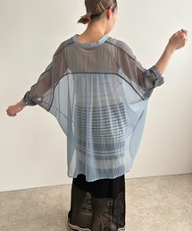 バイカラーシアーシャツ