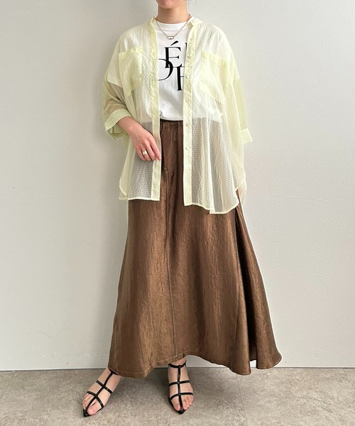 バイカラーシアーシャツ LHELBIE│Eimee Law & LHELBIE 公式