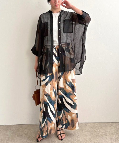 バイカラーシアーシャツ LHELBIE│Eimee Law & LHELBIE 公式オンライン