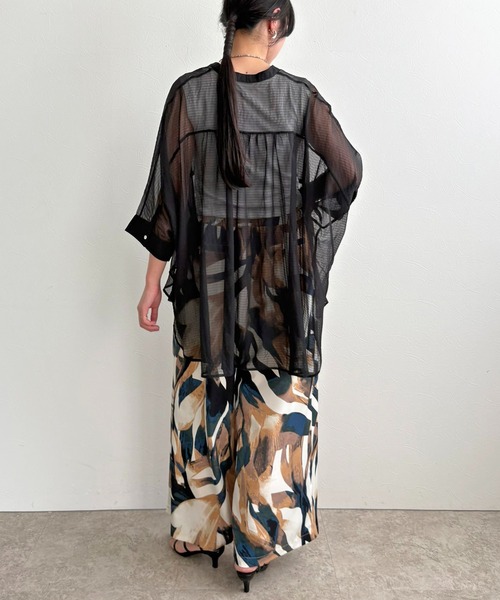 バイカラーシアーシャツ LHELBIE│Eimee Law & LHELBIE 公式