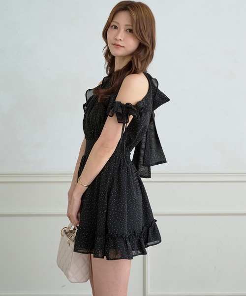 Ambre Neige(アンブルネージュ)の「open shoulder frill one piece / オープンショルダーフリルワンピース(ワンピース・レディース・アイボリー/ブラック/杢グレー/ナチュラル・FREE)」の15枚目の写真