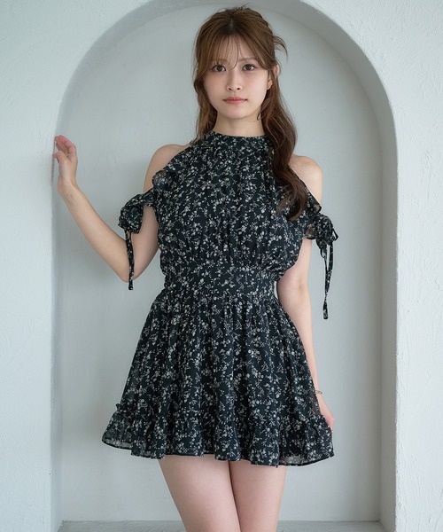 Ambre Neige(アンブルネージュ)の「open shoulder frill one piece / オープンショルダーフリルワンピース(ワンピース・レディース・アイボリー/ブラック/杢グレー/ナチュラル・FREE)」の22枚目の写真
