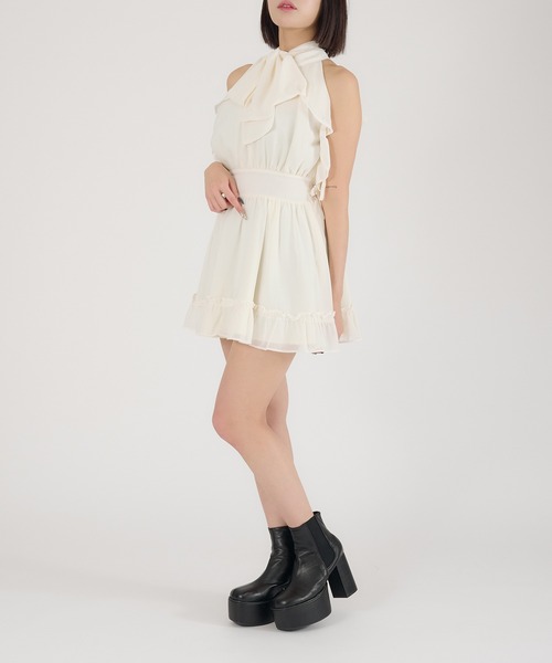 Ambre Neige(アンブルネージュ)の「open shoulder frill one piece / オープンショルダーフリルワンピース(ワンピース・レディース・アイボリー/ブラック/杢グレー/ナチュラル・FREE)」の11枚目の写真