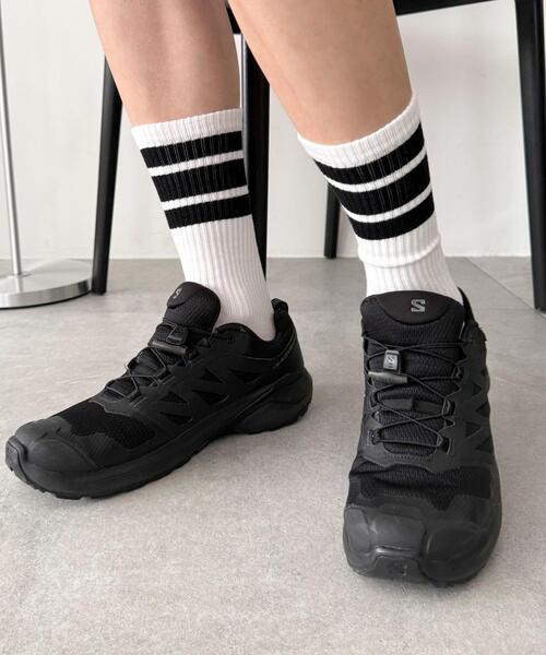 WEGO(ウィゴー)の「WEGO/ラインソックス(ソックス/靴下・メンズ・ブルー/ネイビー/ブラウン/レッド/パープル/ホワイト/ブラック・25-27CM)」の2枚目の写真