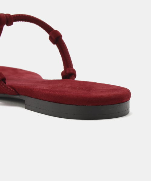 EDIT. FOR LULU（エディットフォールル）の「【LAOCOONTE/ラオコンテ】スエード Tストラップサンダル（サンダル・レディース・レッド/チャコールグレー・38/36/37）」の11枚目の写真