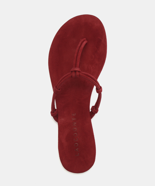 EDIT. FOR LULU（エディットフォールル）の「【LAOCOONTE/ラオコンテ】スエード Tストラップサンダル（サンダル・レディース・レッド/チャコールグレー・38/36/37）」の12枚目の写真