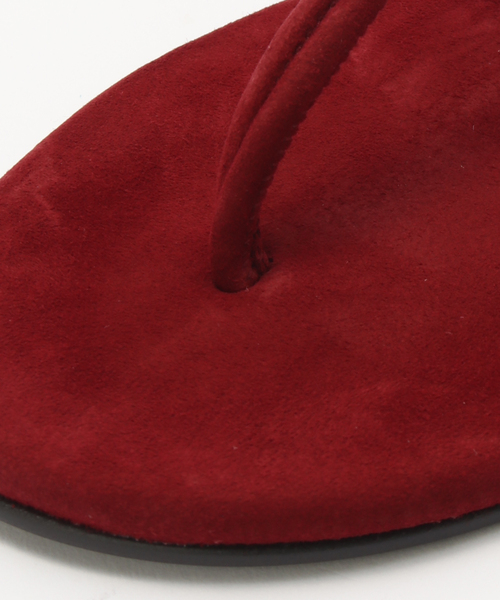 EDIT. FOR LULU（エディットフォールル）の「【LAOCOONTE/ラオコンテ】スエード Tストラップサンダル（サンダル・レディース・レッド/チャコールグレー・38/36/37）」の14枚目の写真