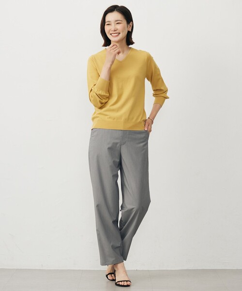 J.PRESS(ジェイプレス)の「SOFTシャンブレー テーパード パンツ(その他パンツ・レディース・ブラック系/ライトグレー系・9/7/11)」の12枚目の写真