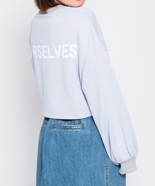 spiritoso(スピリトーゾ)の「【spiritoso】ラバープリントショートスウェット(Tシャツ/カットソー・レディース・ラベンダー/ライトグレー/レモンイエロー・FREE)」の2枚目の写真