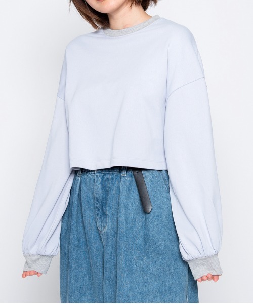 spiritoso(スピリトーゾ)の「【spiritoso】ラバープリントショートスウェット(Tシャツ/カットソー・レディース・ラベンダー/ライトグレー/レモンイエロー・FREE)」の5枚目の写真