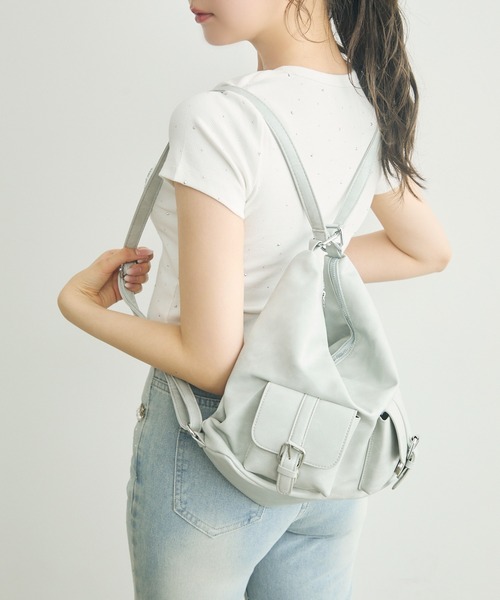 TITTY&CO.（ティティーアンドコー）の「ラインストーン付きロゴTee（Tシャツ/カットソー・レディース・ライトグレー/ブラック/ホワイト・FREE）」の8枚目の写真