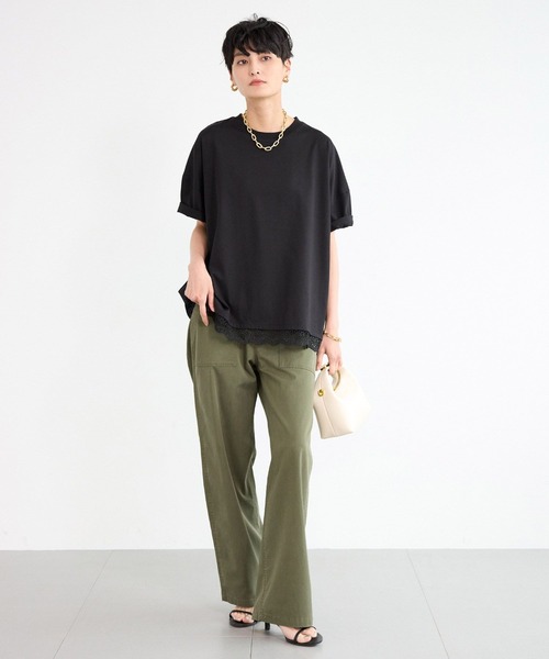 BARNYARDSTORM（バンヤードストーム）の「BARNYARDSTORM / キレイメワークパンツ（チノパンツ・レディース・ブラック/カーキ/ベージュ/ブラウン・S/M）」の12枚目の写真