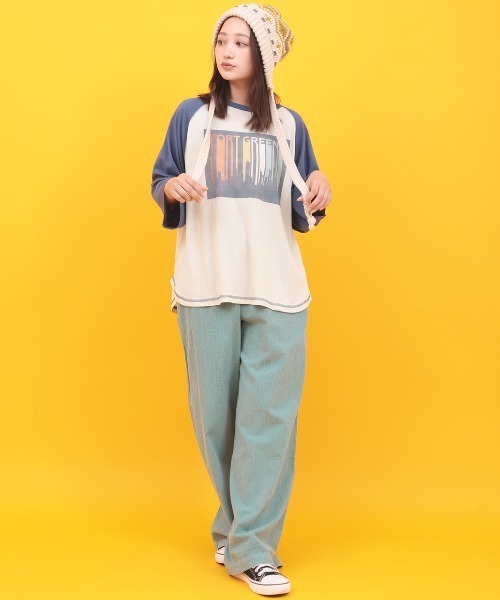 チチカカ(チチカカ)の「Orale! シアースラブラグランTシャツ(Tシャツ/カットソー・レディース・グレー/ナチュラル/ベージュ・FREE)」の5枚目の写真