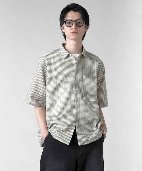 アドーア メッシュレイヤードシアサッカーブラウス チェック 黒系 38 アドーア メッシュレイヤードシアサッカーブラウス チェック 黒