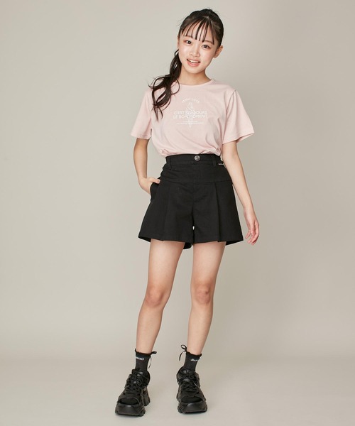 JENNI love(ジェニィラブ)の「【ウエスト調整可】切替えタックキュロット(デニムパンツ・キッズ・ブラック/サックスブルー/オフホワイト・160cm/150cm/140cm/130cm)」の11枚目の写真